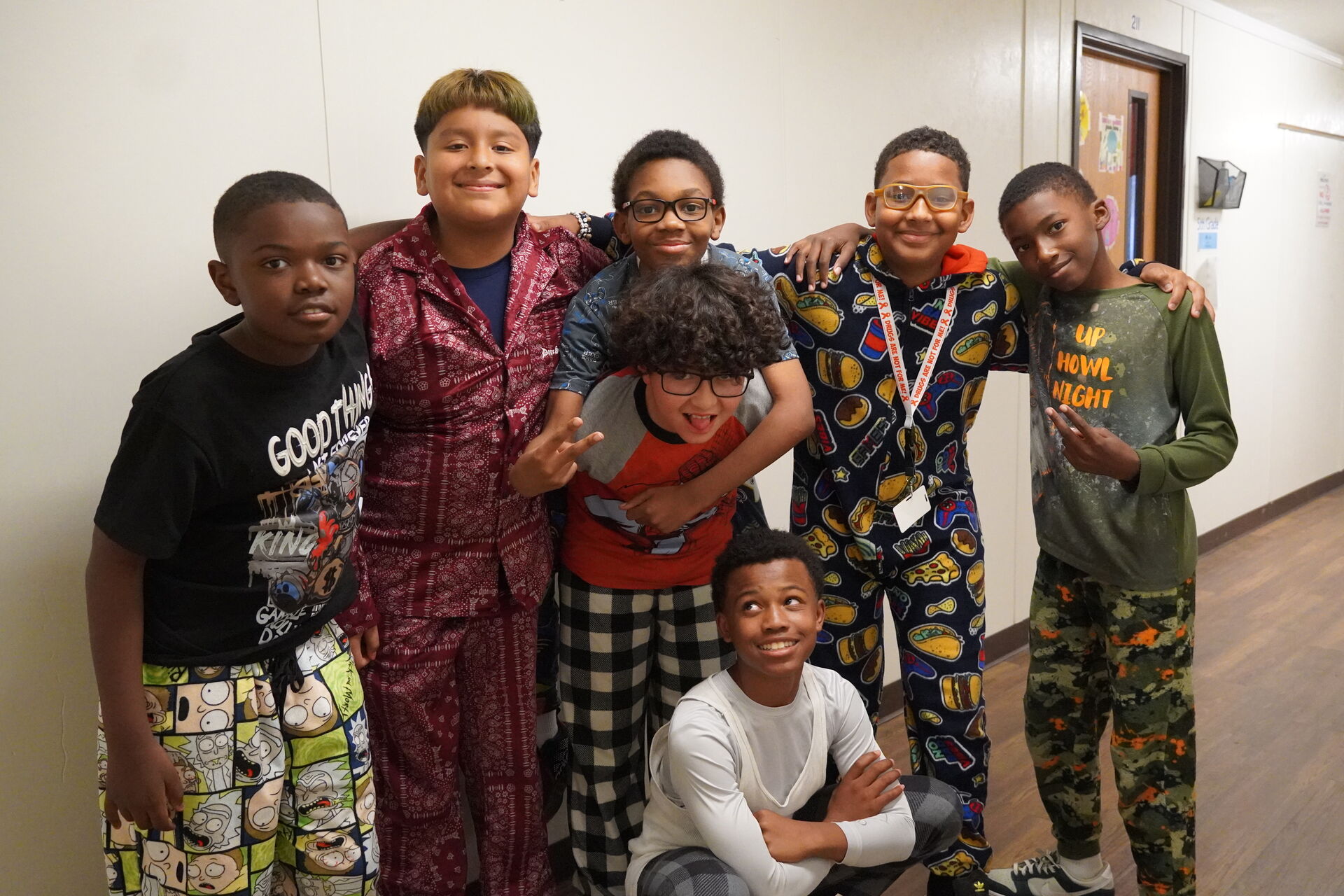 Students and staff at East Voyager Academy
