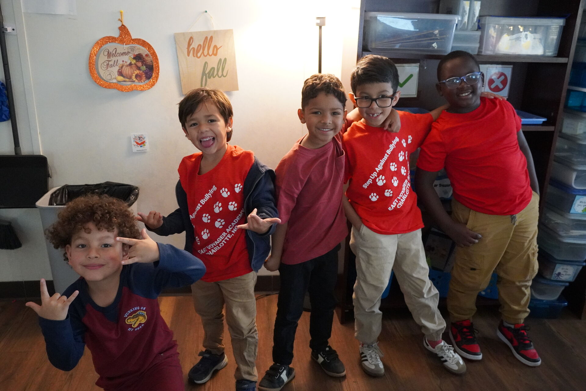 East Voyager Academy students and families at a school event